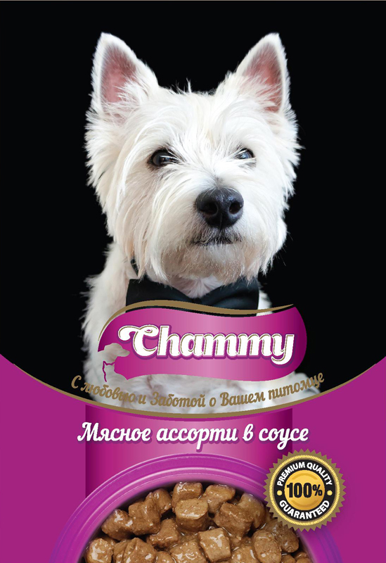 Корм для собак: мясное ассорти в соусе